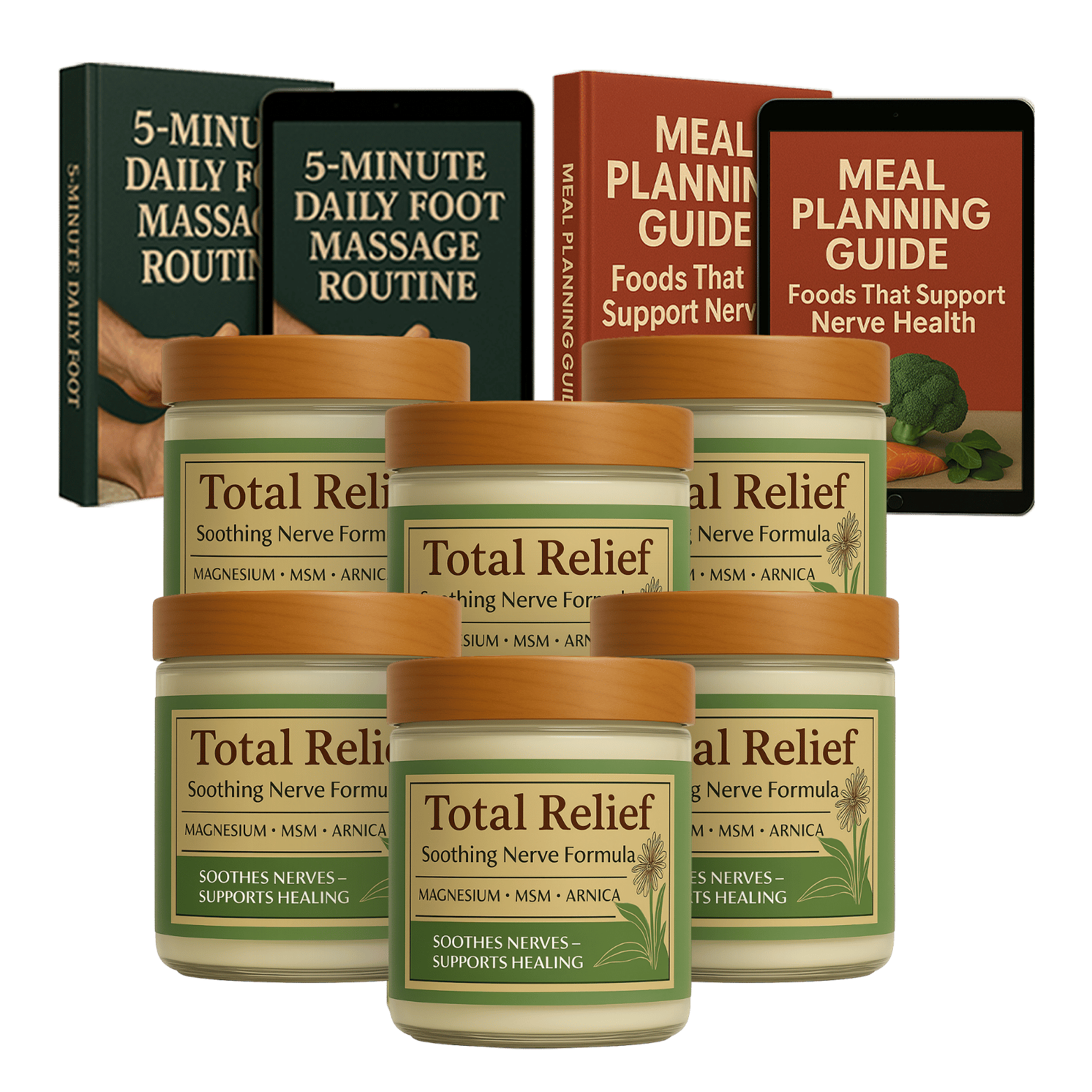 Total Relief Magnesium Cream - 6 Jars Package